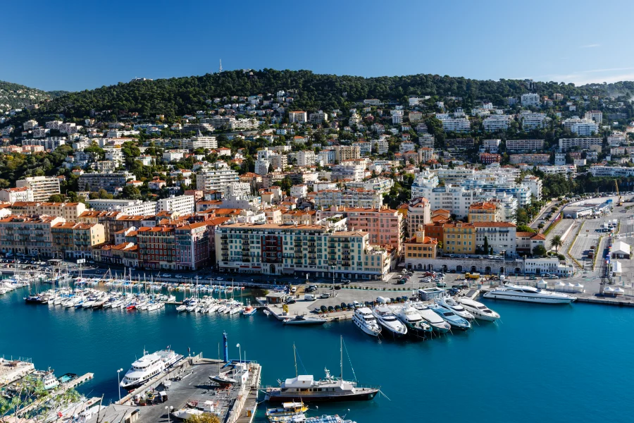 Yachts in a marina